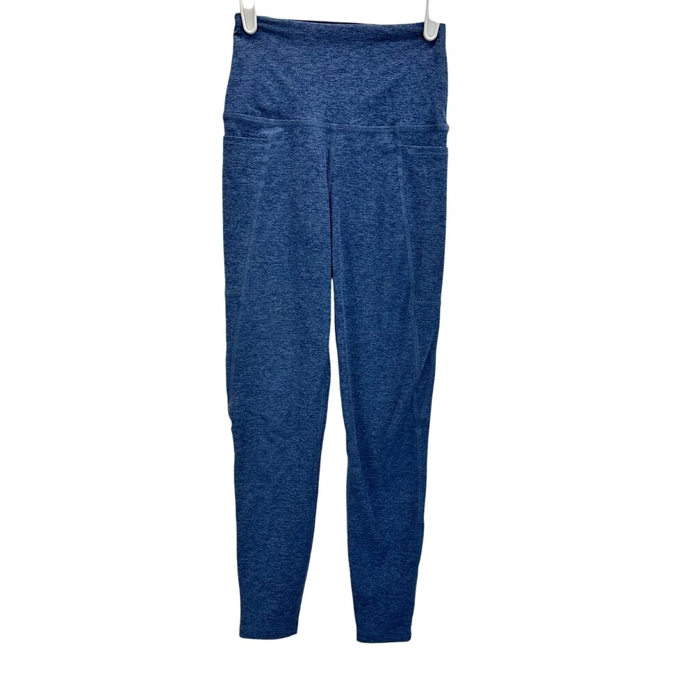Beyond the Bump Spacedye Out Of Pocket High Waisted Midi Legging Blue XS